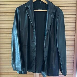 Jones New York Women’s BLACK Leather Jacket